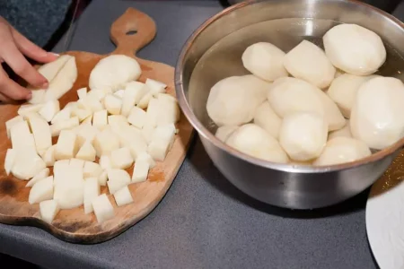 Soaking Potatoes in Salt Water